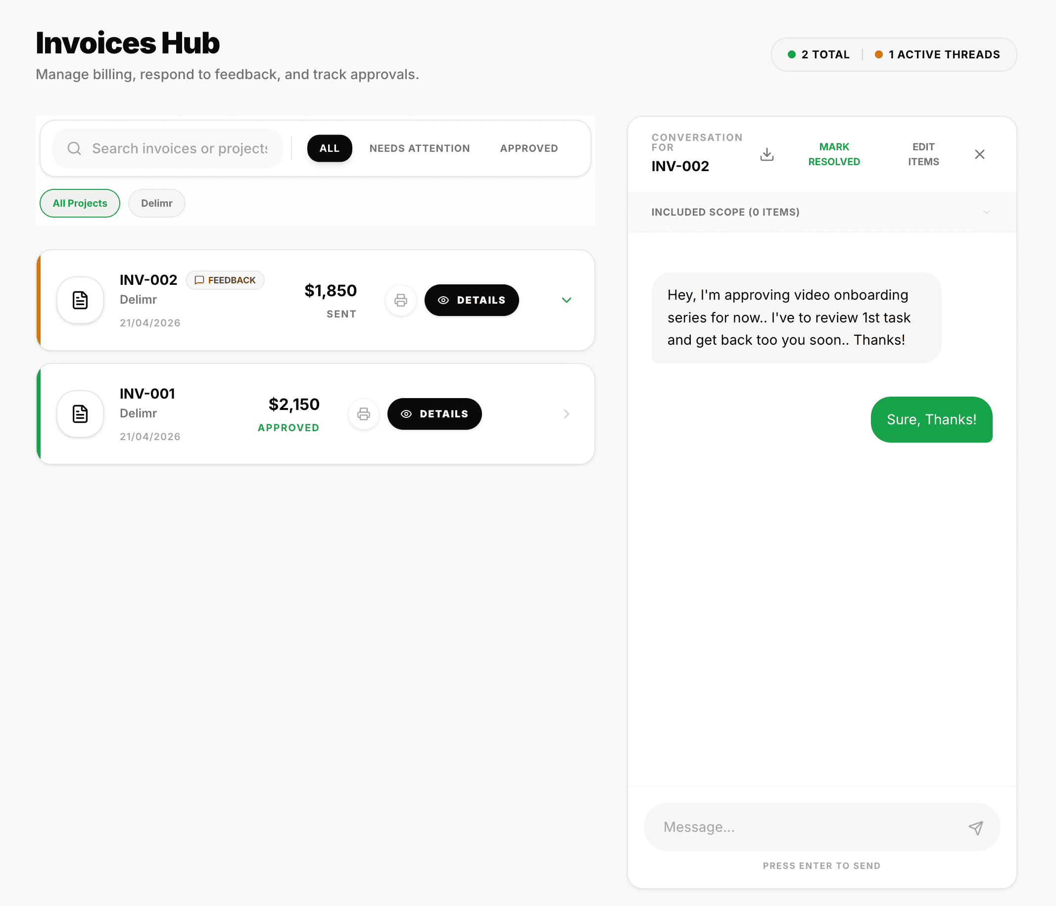 Invoice Hub