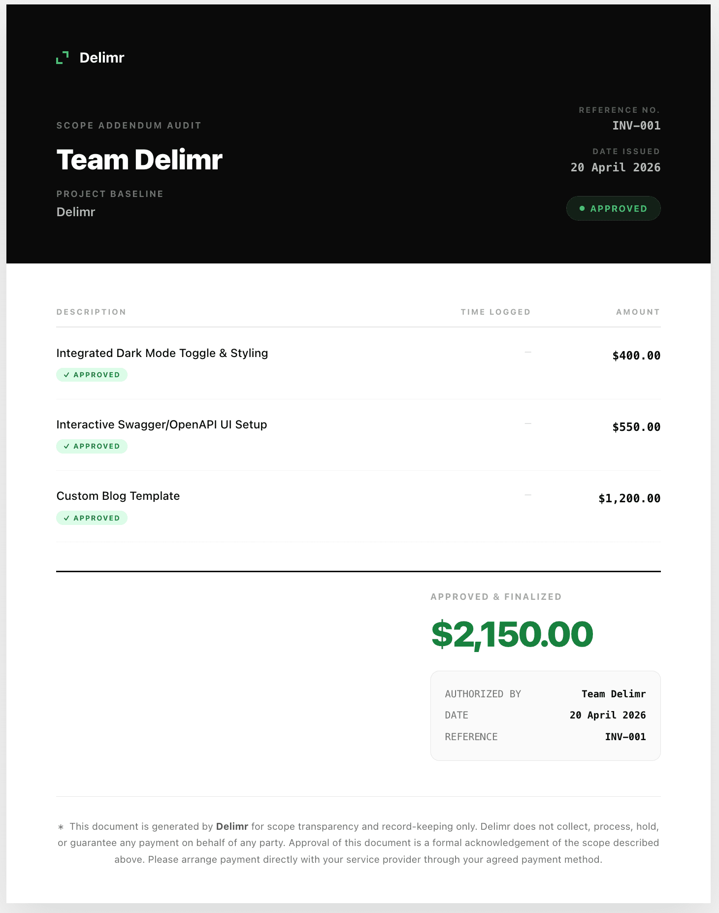 Invoicing